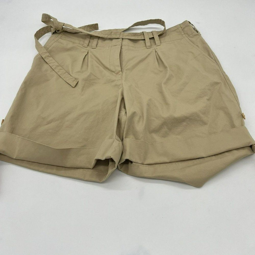 J Jill Woman’s size 12P beige khaki shorts stretch genuine fit at the waist - Picture 1 of 7